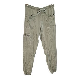 Nicole Miller Green Distressed Jpggers Size Medium Green Cargo Pull-on Joggers